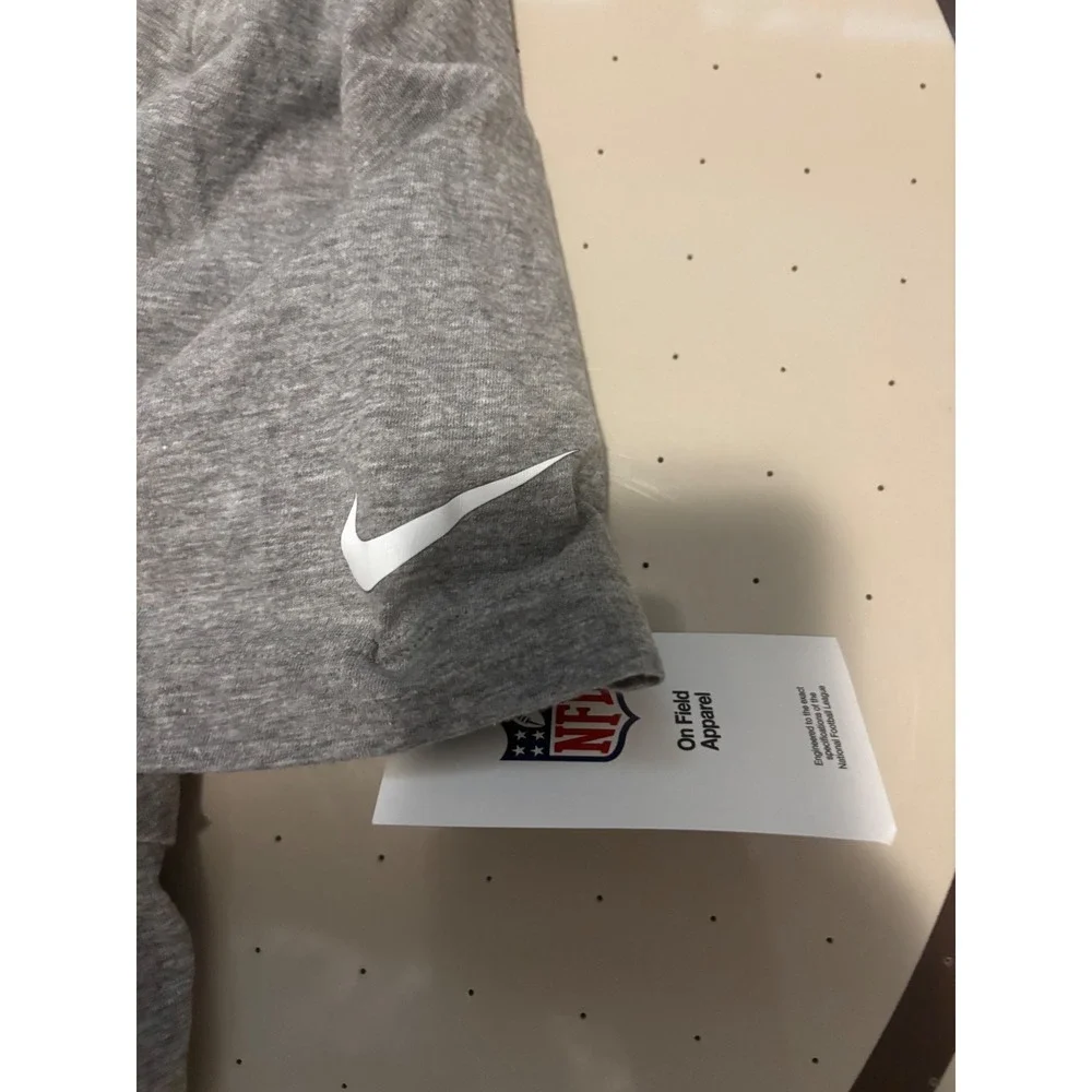 828 Nike Mens 2024 NFC Championship Eagles vs Commanders T-Shirt Gray XXL NWT